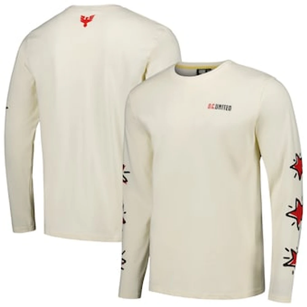 Men's Cream D.C. United Local Heavy Long Sleeve T-Shirt