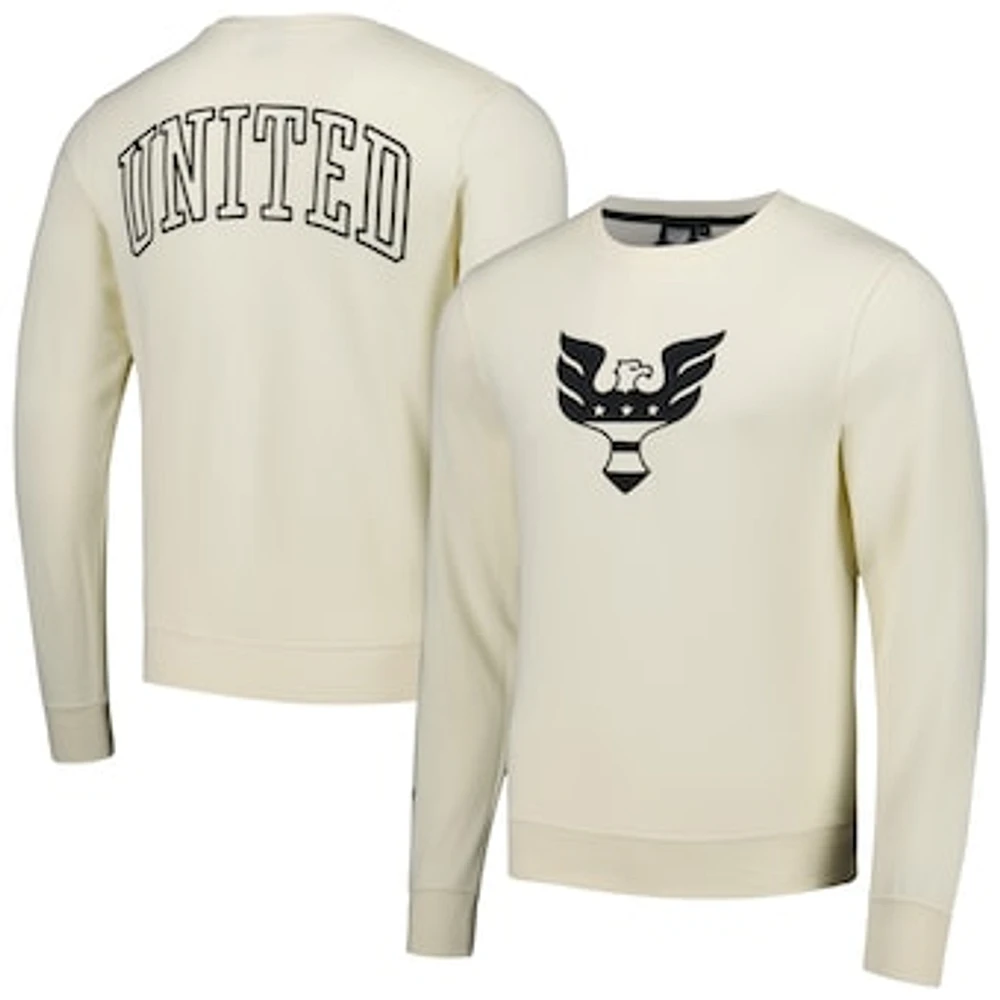 Men's Cream D.C. United Outline Pullover Sweatshirt