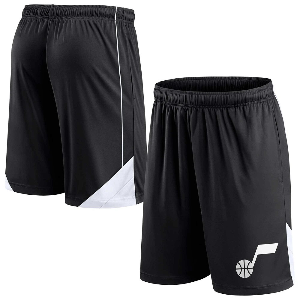 Men's Fanatics Black Utah Jazz Slice Shorts