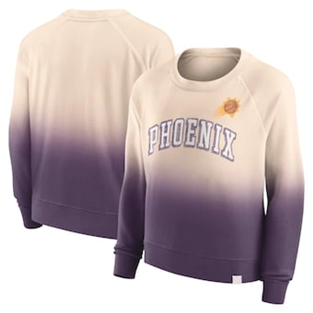 Women's Fanatics Tan/Purple Phoenix Suns Lounge Arch Raglan Pullover Sweatshirt