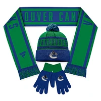 Unisex Fanatics Vancouver Canucks Scarf, Glove & Knit Combo Pack