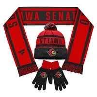 Unisex Fanatics Ottawa Senators Scarf, Glove & Knit Combo Pack