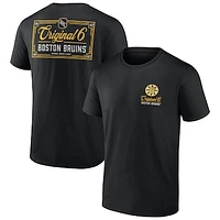 Men's Fanatics Black Boston Bruins Original Six Label T-Shirt