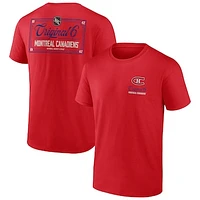 Men's Fanatics Red Montreal Canadiens Original Six Label T-Shirt