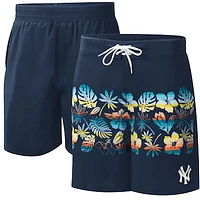 Men's G-III Sports by Carl Banks Navy New York Yankees Breeze Volley Swim Shorts
