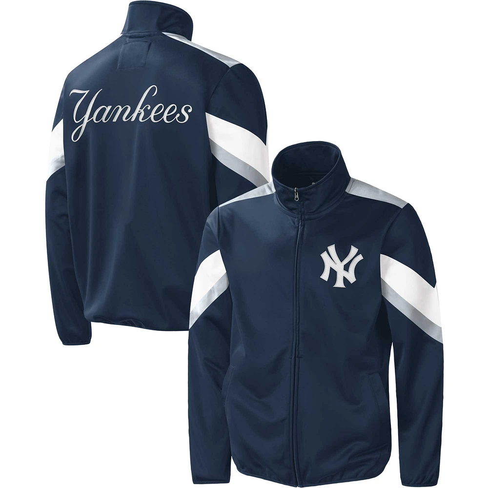 Men's G-III Sports by Carl Banks Navy New York Yankees Earned Run Full-Zip Jacket