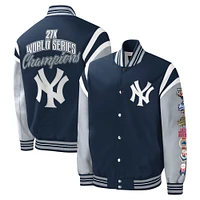 Men's G-III Sports by Carl Banks Navy New York Yankees Title Holder Full-Snap Varsity Jacket