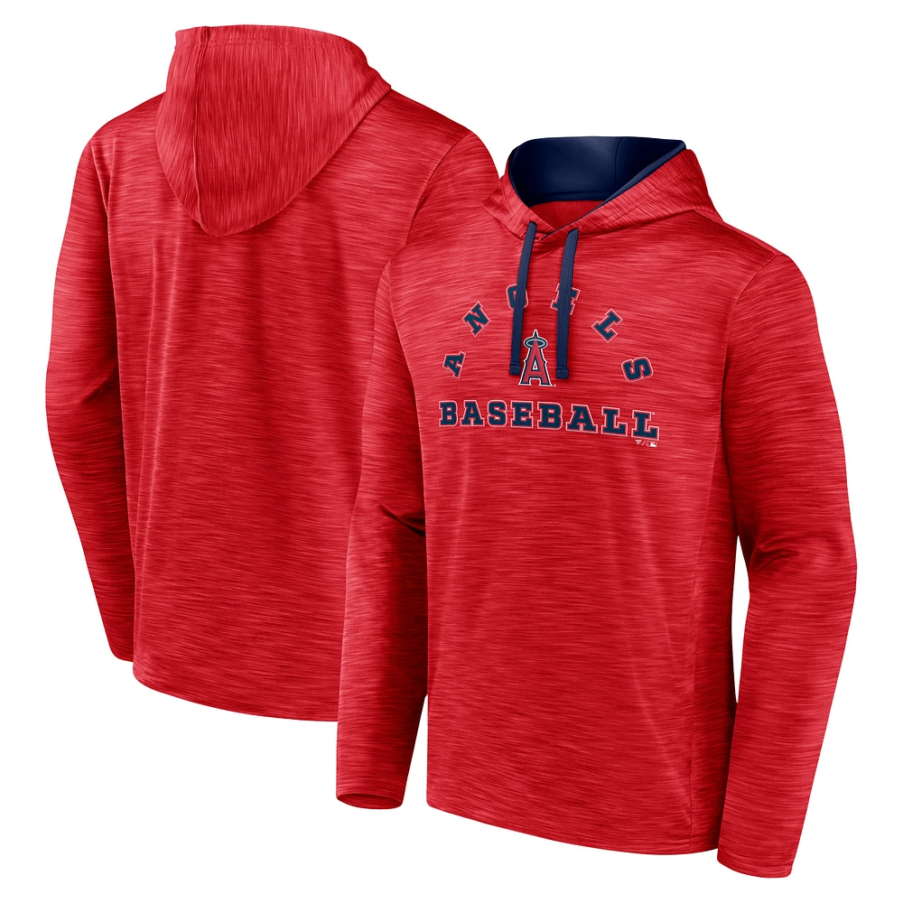 Men's Fanatics  Red Los Angeles Angels Seven Games Pullover Hoodie