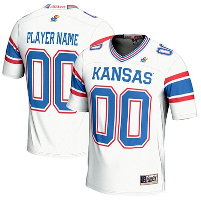 Youth GameDay Greats White Kansas Jayhawks NIL Pick-A-Player Football Jersey