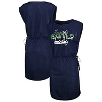 Women's G-III 4Her by Carl Banks College Navy Seattle Seahawks G.O.A.T. Swimsuit Cover-Up