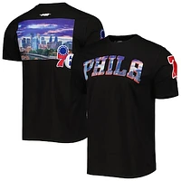 Men's Pro Standard Black Philadelphia 76ers City Scape T-Shirt