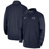 Men's Nike Navy Penn State Nittany Lions 2023 Coach Half-Zip Hooded Jacket