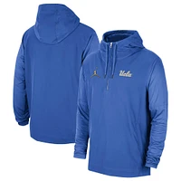 Men's Jordan Brand Blue UCLA Bruins Player Half-Zip Jacket