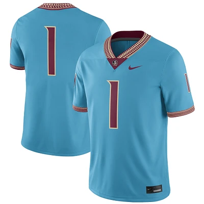 Men's Nike #1 Turquoise Florida State Seminoles Heritage Game Jersey