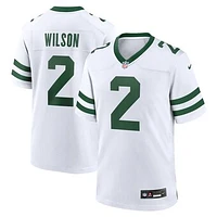 Men's Nike Zach Wilson Legacy White New York Jets Game Jersey