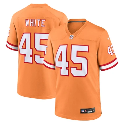 Men's Nike Devin White Orange Tampa Bay Buccaneers Throwback Game Jersey