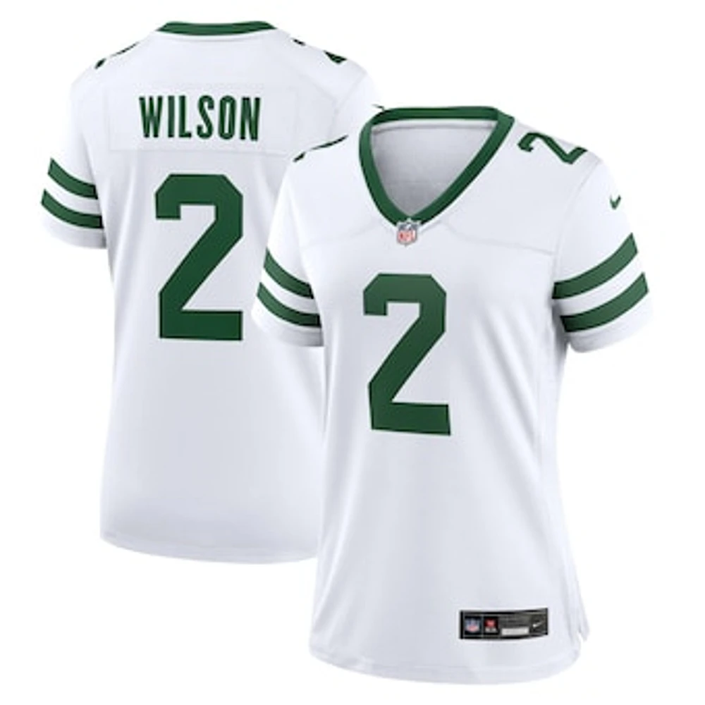 Women's Nike Zach Wilson Legacy White New York Jets Game Jersey