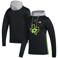 Men's adidas Black Dallas Stars Refresh Skate Lace AEROREADY Pullover Hoodie