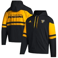 Men's adidas  Black Pittsburgh Penguins Full-Zip Hoodie