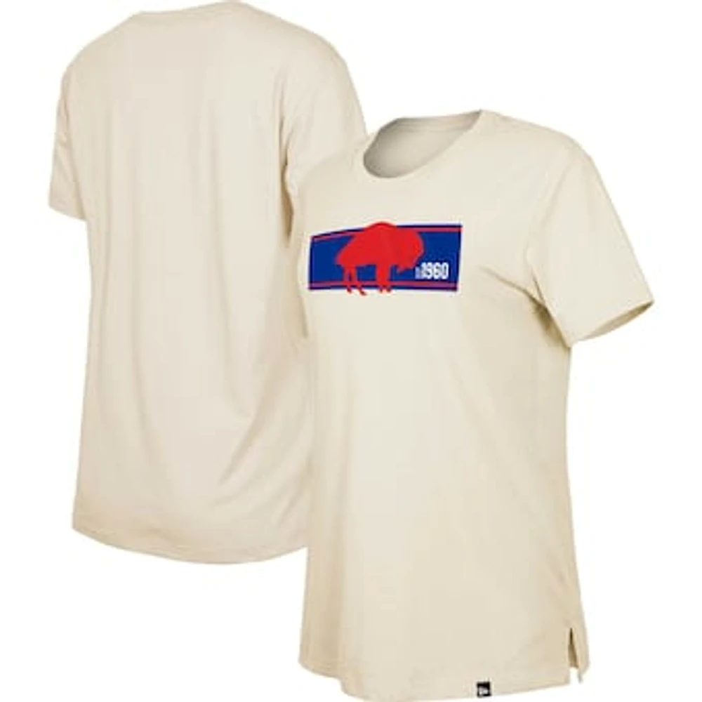 Women's New Era  Tan Buffalo Bills Third Down Historic T-Shirt