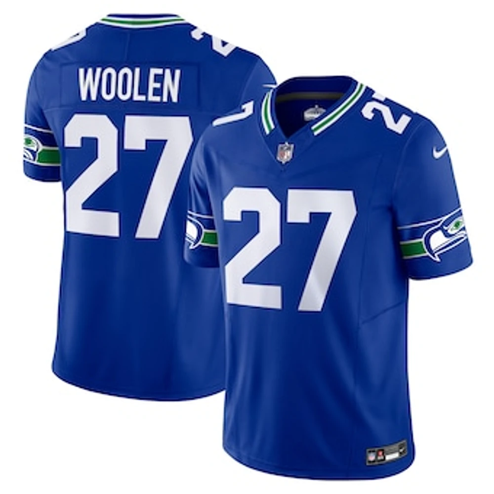 Men's Nike Tariq Woolen Royal Seattle Seahawks Alternate Vapor F.U.S.E. Limited Jersey