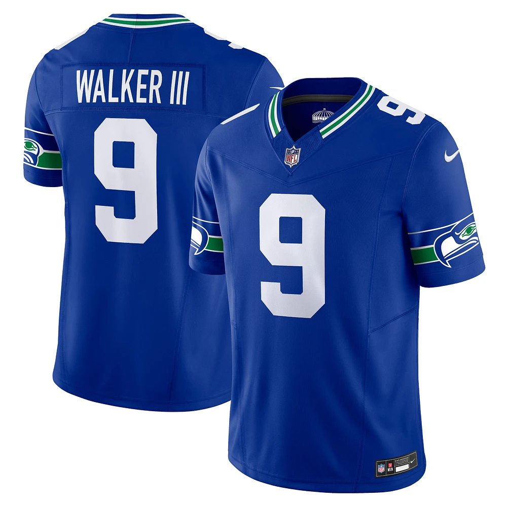 Men's Nike Kenneth Walker III Royal Seattle Seahawks Vapor F.U.S.E. Limited Jersey