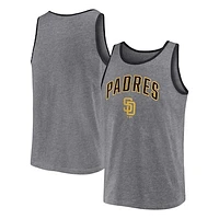 Men's Profile Heather Charcoal San Diego Padres Big & Tall Arch Over Logo Tank Top