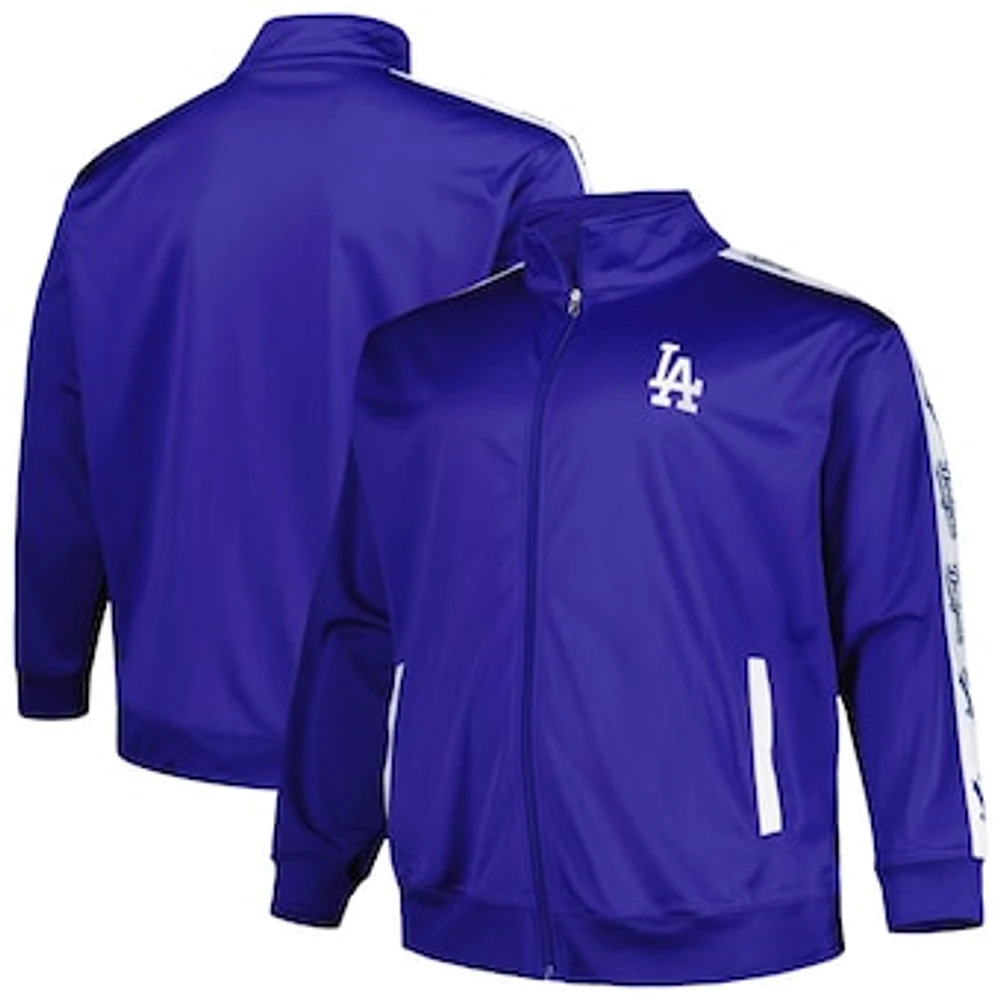 Men's Royal Los Angeles Dodgers Big & Tall Tricot Track Full-Zip Jacket