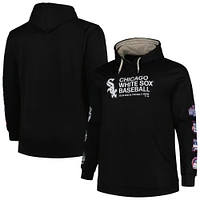 Men's Black Chicago White Sox Big & Tall Fleece Pullover Hoodie