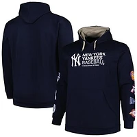 Men's Navy New York Yankees Big & Tall Fleece Pullover Hoodie