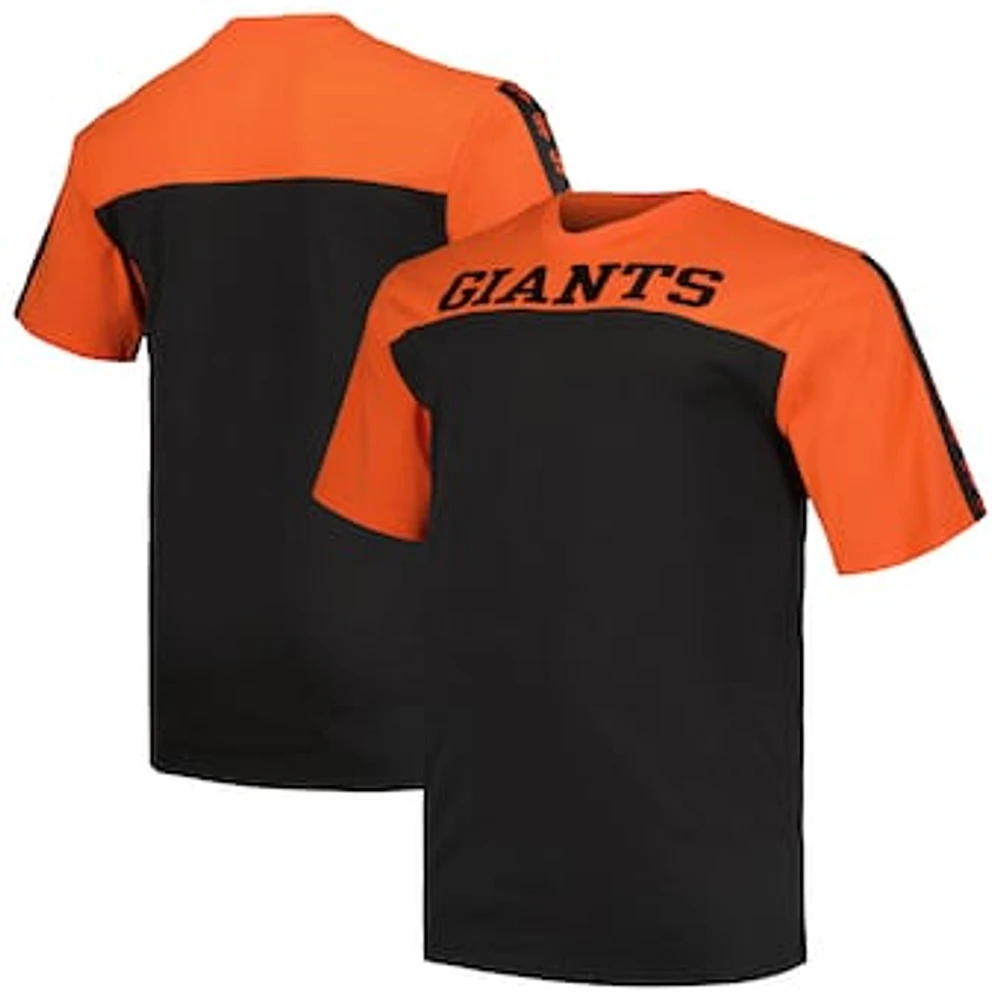 Men's Profile Orange/Black San Francisco Giants Big & Tall Yoke Knit T-Shirt