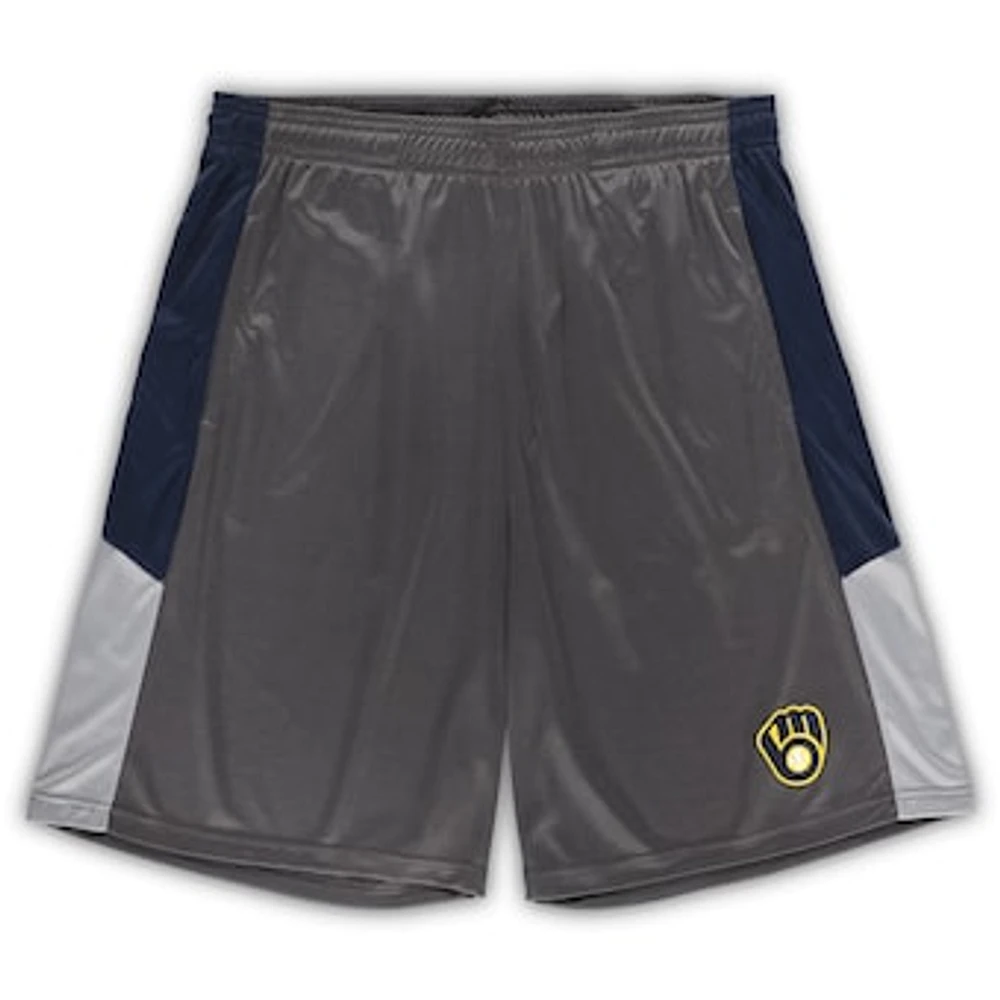 Men's Profile Navy/Gray Milwaukee Brewers Team Shorts