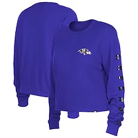 Women's New Era  Purple Baltimore Ravens Sport Night Thermal Long Sleeve T-Shirt