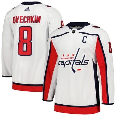 Men's adidas Alexander Ovechkin White Washington Capitals Away Primegreen Authentic Player Jersey