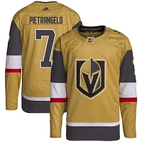 Men's adidas Alex Pietrangelo Gold Vegas Golden Knights Home Primegreen Authentic Player Jersey