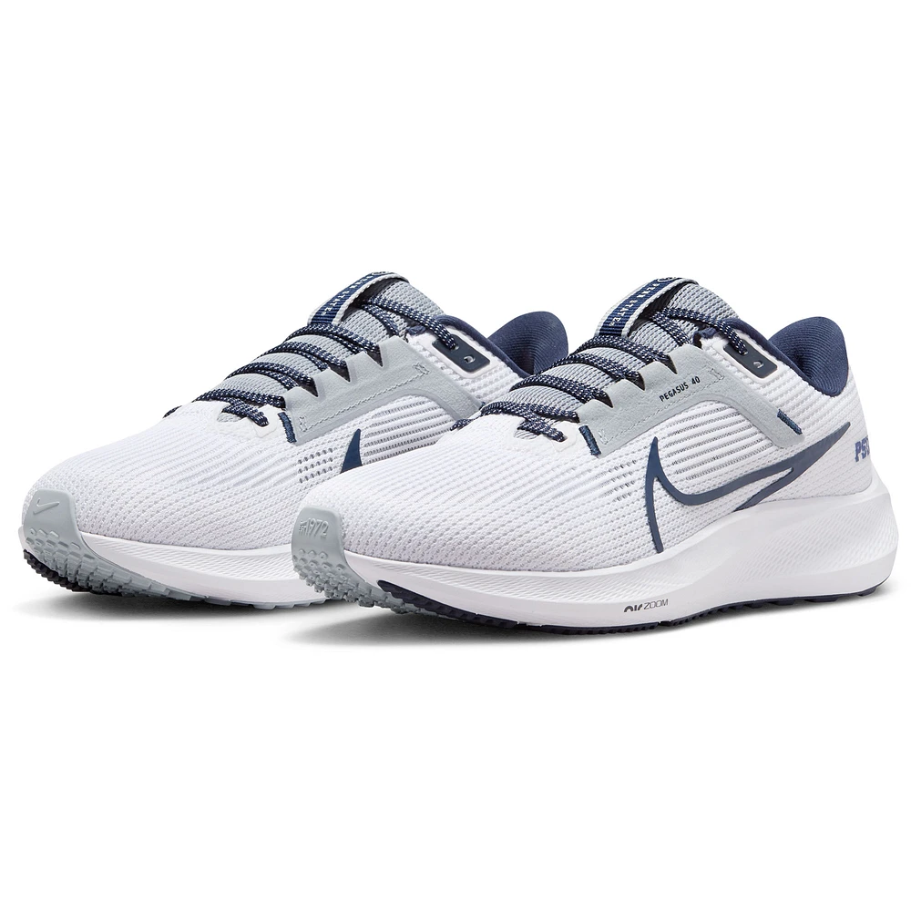 Unisex Nike White Penn State Nittany Lions Zoom Pegasus 40 Running Shoe