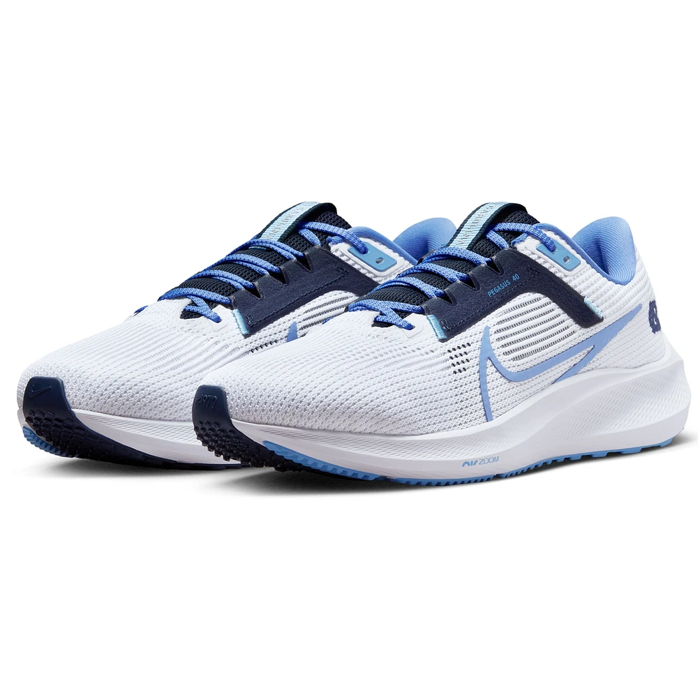 Unisex Nike  White North Carolina Tar Heels Zoom Pegasus 40 Running Shoe