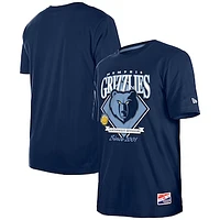 Men's New Era Navy Memphis Grizzlies Throwback T-Shirt