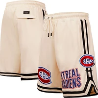 Men's Pro Standard Cream Montreal Canadiens Classic Chenille Shorts