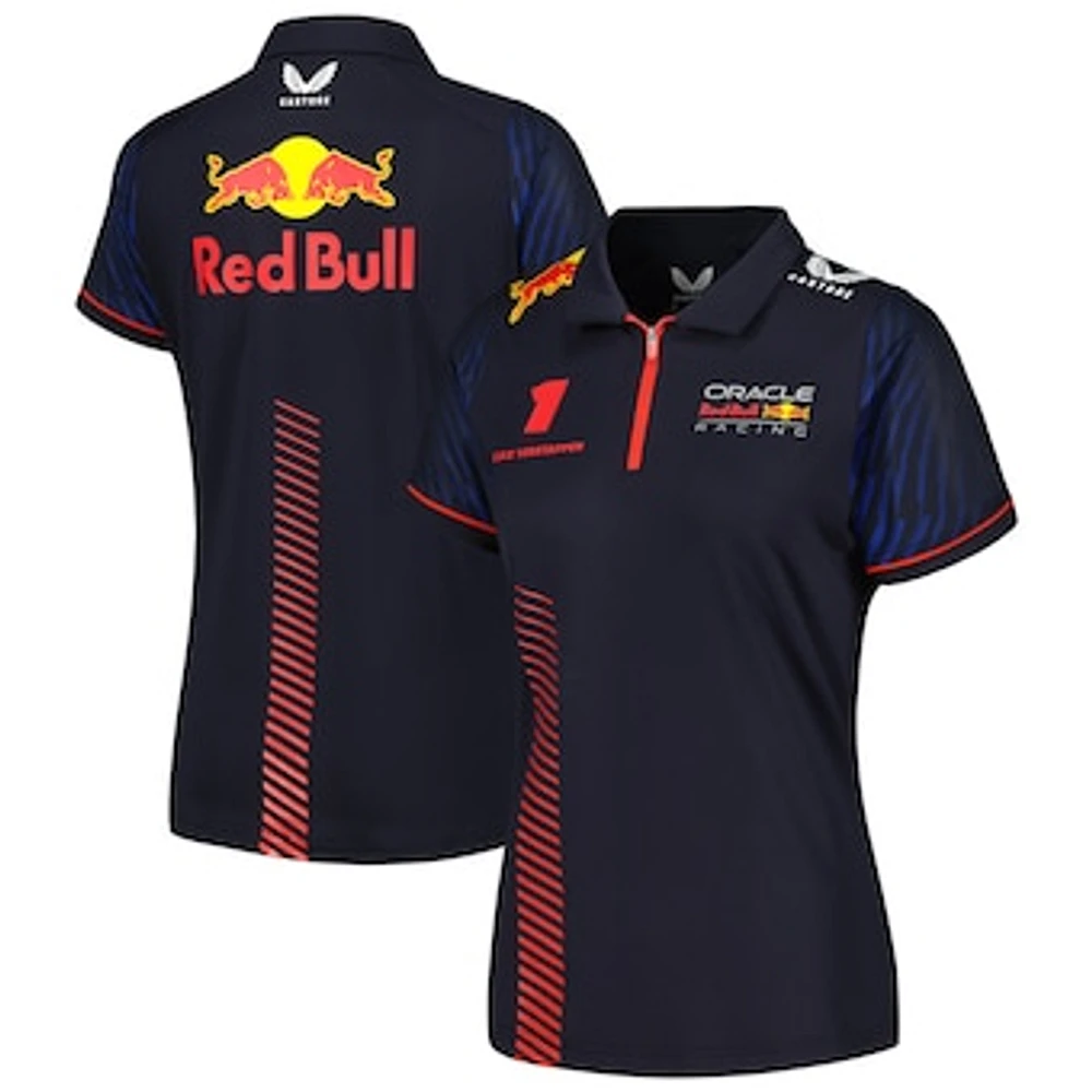 Women's Castore Max Verstappen Navy Red Bull Racing 2023 Driver Edition Quarter-Zip Polo