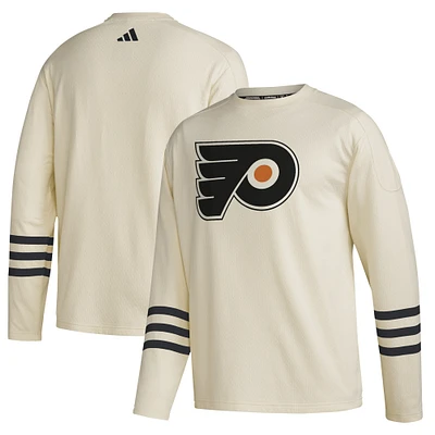 Men's adidas Cream Philadelphia Flyers AEROREADY Pullover Sweater