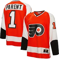 Men's Mitchell & Ness Bernie Parent Orange Philadelphia Flyers  1974/75 Blue Line Player Jersey