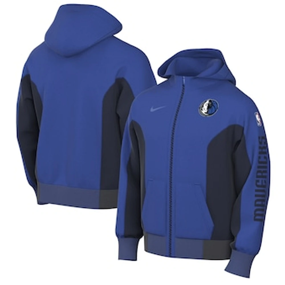 Men's Nike Blue Dallas Mavericks 2023/24 Authentic Showtime Full-Zip Hoodie