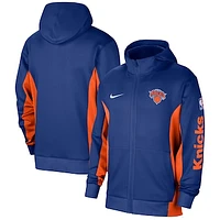 Men's Nike Blue New York Knicks 2023/24 Authentic Showtime Full-Zip Hoodie