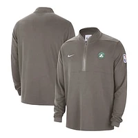 Men's Nike Olive Boston Celtics Authentic Performance Half-Zip Jacket