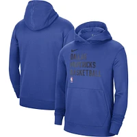 Unisex Nike Royal Dallas Mavericks 2023/24 Performance Spotlight On-Court Practice Pullover Hoodie