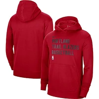 Unisex Nike Portland Trail Blazers 2023/24 Performance Spotlight On-Court Practice Pullover Hoodie