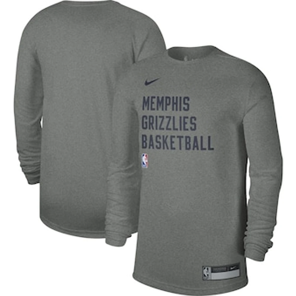 Unisex Nike Heather Gray Memphis Grizzlies 2023/24 Legend On-Court Practice Long Sleeve T-Shirt