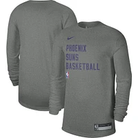 Unisex Nike Heather Gray Phoenix Suns 2023/24 Legend On-Court Practice Long Sleeve T-Shirt