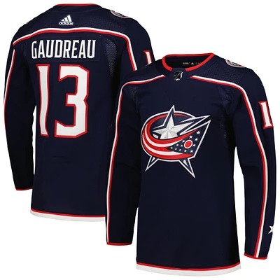 Men's adidas Johnny Gaudreau Navy Columbus Blue Jackets Home Primegreen Authentic Player Jersey